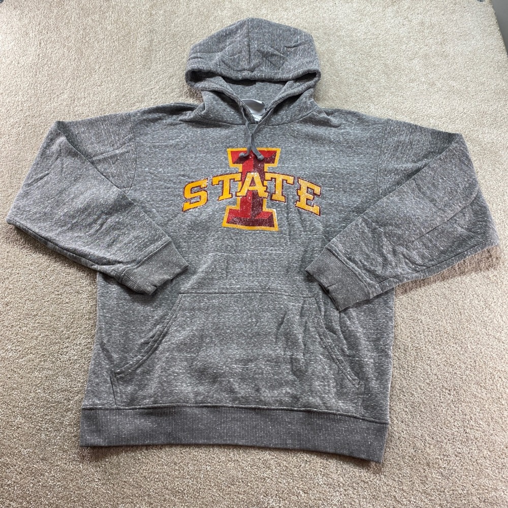 Champion Hoodie Mens Large‎ Gray Iowa State Cyclones NCAA Pullover Sweatshirt